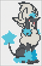 Furfrou - Star Form - furfrou,pokemon,character,gaming,gray,light blue