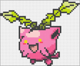 Hoppip - green, pink