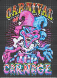 Insane Clown Posse - black, colorful, gray, icp, insane clown posse, pink, purple