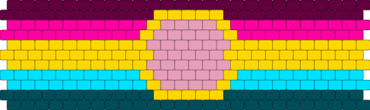 (V2) Fictosexual + Pansexual - brick stitch cuff! - 