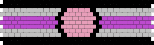 Fictosexual pride flag - brick stitch cuff! - beige,pink,pride flag,pride,ficto,fictosexual,sexuality,yumeship,selfship