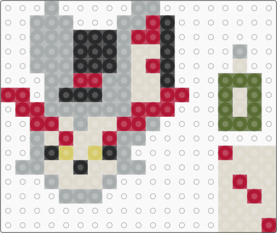 Husk-hazbin hotel - gray,red,beige