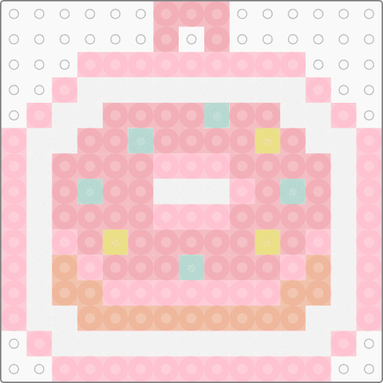 pink sprinkle donut - beige,pink