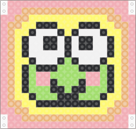keroppi rainbow charm - beige,yellow,orange