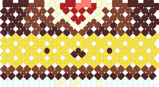 Pompompurin  pudding - yellow,brown,red