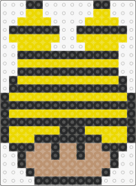 Mario bee? - bee,mushroom,mario,stripes,yellow,black,tan