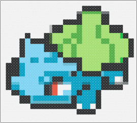 Pixel Bulbasaur - bulbasaur,pokemon,character,gaming,starter,blue,green,teal