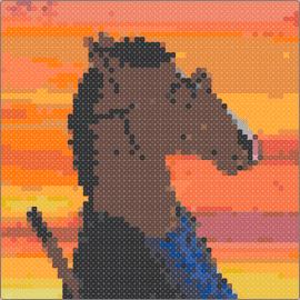 bojack - bojack horseman,horse,sunset,tv show,character,brown,orange