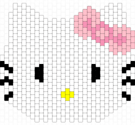 hello kitty purse (front panel wip) - hello kitty,sanrio,purse,bag,panel,kawaii,white,pink