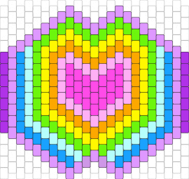 Rainbow heart - heart,geometric,bright,neon,trippy,colorful,mask,pink