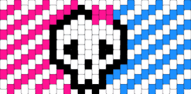 Zig zag (even) - skull,diagonal,stripes,monster high,cuff,pink,light blue,white