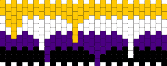 Drippy Non-Binary flag cuff - yellow,purple,pride,flags,nonbinary,non binary pride