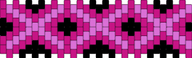 Neon X X X - xxx,neon,cross,repeating,dark,cuff,black,pink