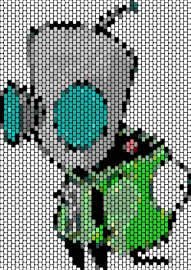 Ffjjjknhfd - gir,invader zim,robot,character,cartoon,tv show,costume,gray,green