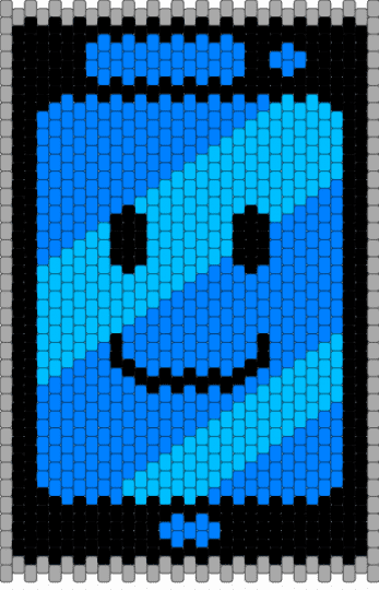 i'm gonna run out of black beads so i had to resize it weird - blue