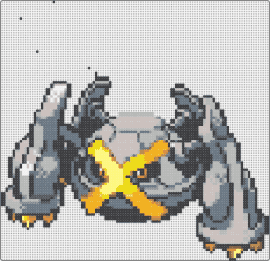 Metagross - metagross,pokemon,character,gaming,gray,yellow