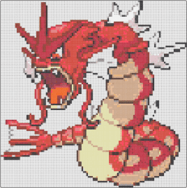 Shiny - rayquaza,pokemon,character,gaming,dragon,red,beige