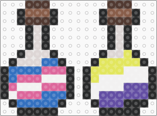 trans and non-binary potions - beige,pink,purple,colorful