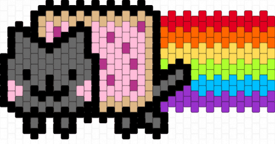 nyan cat - beige, cat, gray, nyan cat, pink, rainbow