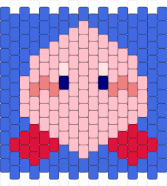 Kirby y - kirby,nintendo,character,video game,panel,simple,pink,blue