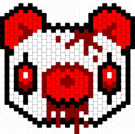 gloomy clown - gloomy bear,clown,bloody,scary,head,horror,character,spooky,white,red