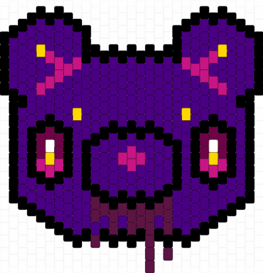gloomy charre - gloomy bear,purple