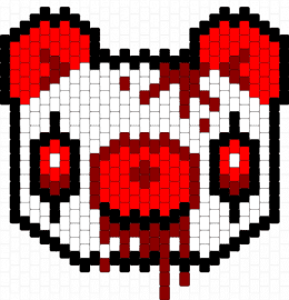 gloomy clown - gloomy bear,clown,bloody,scary,head,horror,character,spooky,white,red