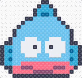 hangyodon!!! - hangyodon,sanrio,fish,character,head,eyes,light blue,pink,white