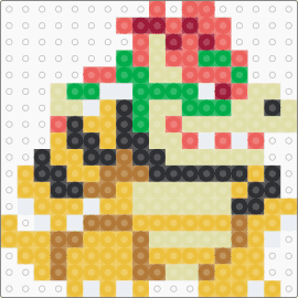 mini bowser - yellow,mario,bowser,games,video games,8bit