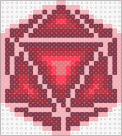 Odesza logo - red - odesza,icosahedron,logo,geometric,dj,music,edm,red