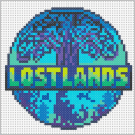Lost Lands Crest - lost lands,festival,edm,dubstep,music,crest,emblem,electronic,tree,blue,green