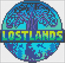Lost Lands Crest - lost lands,festival,edm,dubstep,music,crest,emblem,electronic,tree,blue,green