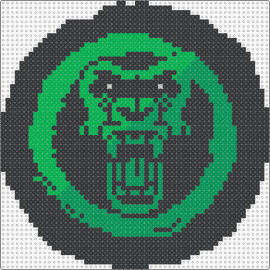 Brondo Logo - green - brondo,gorilla,dj,logo,coin,music,edm,intense,green,black