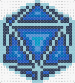 Odesza logo - blue - odesza,icosahedron,logo,geometric,dj,music,edm,blue