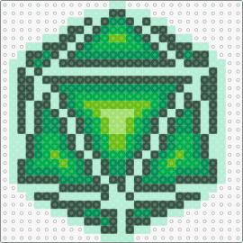 Odesza logo - green - odesza,icosahedron,music,edm,dj