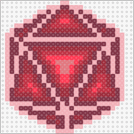 Odesza logo - red - odesza,icosahedron,music,edm,dj