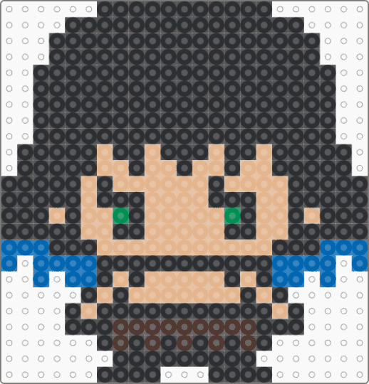 Inosuke Chibi - black,beige,inosuke hashibira,demon slayer,kimetsu no yaiba,anime,chibi,tan,blue