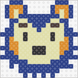 Mabel - mabel,animal crossing,hedgehog,character,head,video game,blue,yellow