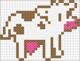 Simple Stardew Valley Cow - cow,stardew valley,animal,farm,video game,white,tan