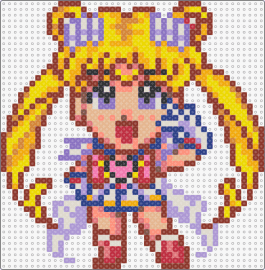 Sailor Moon - sailor moon,chibi,character,anime,blonde,peace,yellow,pink,red