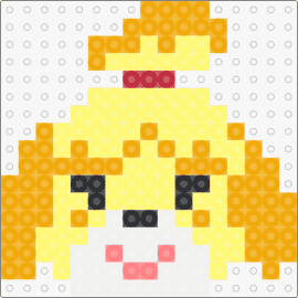 Isabelle - isabelle,animal crossing,character,head,video game,yellow