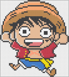 Luffy - monkey d luffy,one piece,chibi,character,jump,anime,tv show,tan,red