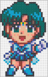 Sailor Mercury - sailor mercury,sailor moon,chibi,character,anime,tv show,teal,blue,tan