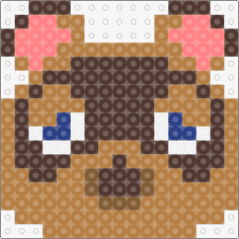 Tom Nook - tommy nook,animal crossing,raccoon,character,head,video game,tan,brown