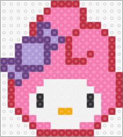 My Melody Head - my melody,sanrio,head,character,white,pink,purple