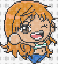 Nami - nami,one piece,chibi,jump,character,anime,tv show,tan