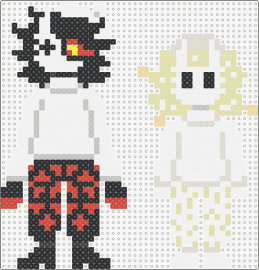 Folly and The Dreamer sprites - folly,dreamer,regretevator,characters,roblox,video game,white,black,red