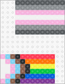 Pride flag pixel arts! - demigirl,pride,flags,charms,simple,colorful,gray,pink