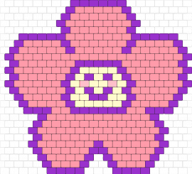 Flower - flower,smiley,petals,cute,face,pink,purple