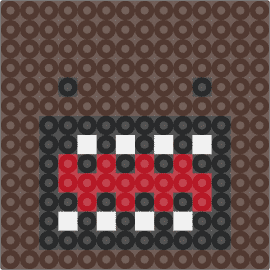 Domo kun fuse bead pattern :3 - domo,face,mouth,panel,brown,red